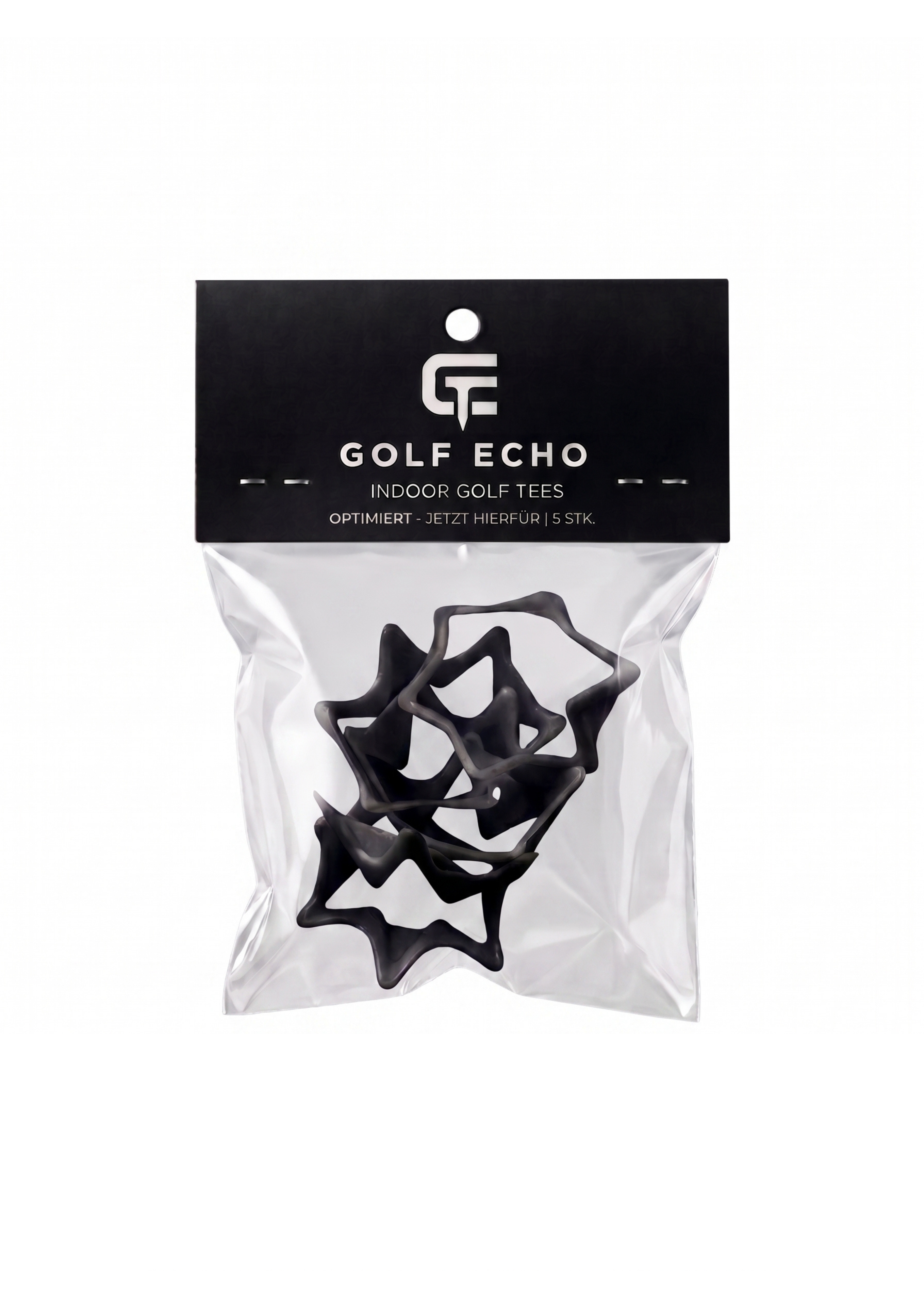 Indoor Golf Tees | 5 Stück | Klein | Schwarz